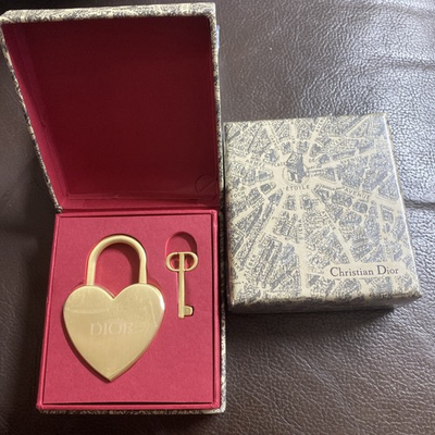 #ad Dior Gold Heart Lock amp; Key Limited Edition in Sealed Box Gift With Purchase $59.00