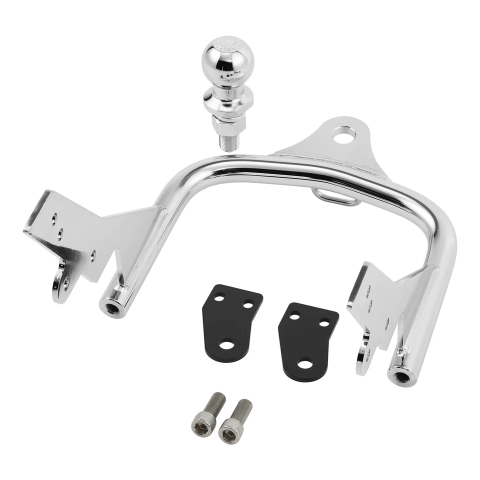 Chrome Trailer Hitch &Ball Fit For Harley Touring Electra Street Road Glide King - Image 3 of 4