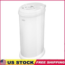 Diaper Pail Powder-Coated Steel Odor Control Childproof Lock Easy Clean New
