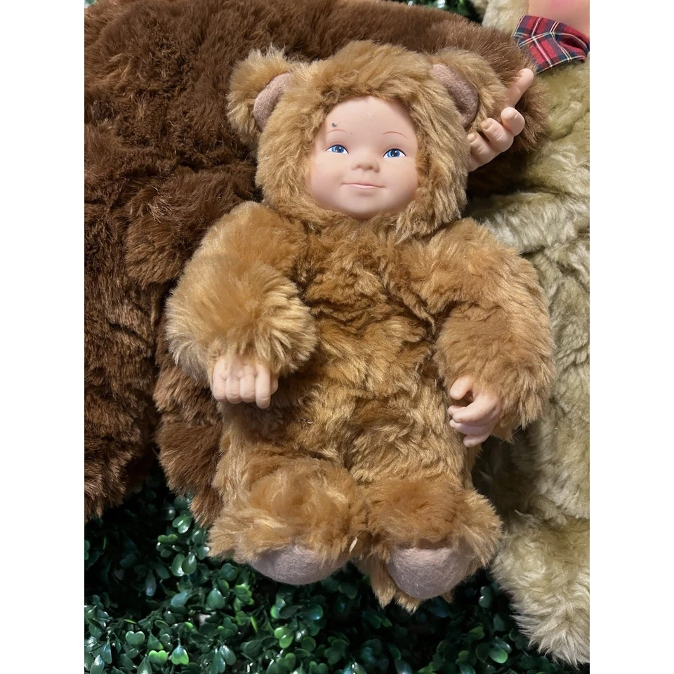 Lote Anne Geddes 15" - 3 Little Bear Vintage 1997 Bolsa de Feijão Boneca de Recheado Bebê - Imagem 4 de 4