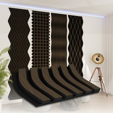 AKUSTIKO Akustikpaneele Shaped Musterstücke 30x21xcm MDF Echtholzfunier Filz