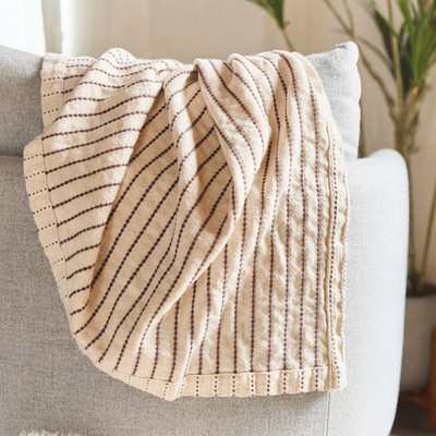 Avocado Organic Cotton Throw Blanket, Organic Cotton, Reversible, 60'' x 70'' NEW