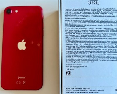 Apple Mo A2296 iPhone SE 2020 64 GB red (82% Batt.) - Sehr Gut - Smartphone Top