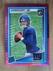 2025 Donruss Optic Jaxson Dart Pink Prizm #273 Rated Rookie NY Giants