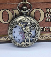 Pocket Watch Mickey Mouse Compass Design Quartz Watch