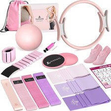 Pilates Kit, Home Pilates Workout Kit for Women, Pilates Equipment with 14.5"