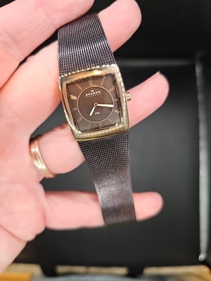 Skagen Steel Ladies Watch 563XSRM Brown Dial/Mesh Strap Danish Design