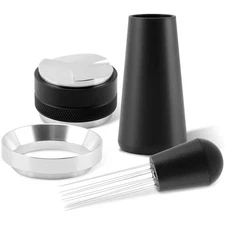 51mm Espresso Accessories Kit, 2-in-1 Coffee Distributor and Tamper Leveler, ...