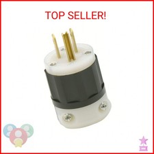 Leviton Grounding Plug Indust. 15 Amp 2 Pole, 3 W Nema 5 - 15 Pole CSA B/W Carde