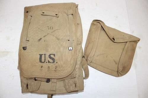 US Military Issue WW1 Era Unit Marked Infantry Field Gear M1910 Backpack W30