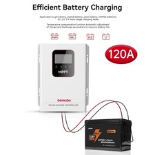 120A MPPT Solar Controller 12V/24V/48V Photovoltaic Home Energy Storage Control`