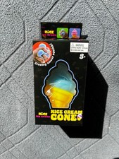 Ice Cream Cone Squishy Stress Relief Fidget Sensory Toy Soft Squeeze Toy - Blue