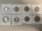 Lot Of 8 Proof Washington 90% Silver Quarters