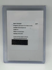 Armando Bacot 2024-25 Panini Prizm Black Rookie Signatures Auto RC Redemption