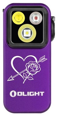 Olight Oclip Pro Romance Rose Arrow Purple, Floodlight Spotlight/Red Light, 500L