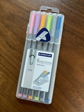 Staedtler Triplus Fineliner Marker Super Fine Water-Based 6 - Pastel Colors Set