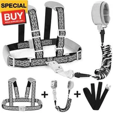 Toddler Harness Leash, Reflective Kid Harness with Anti Lost Wrist Link, Child W