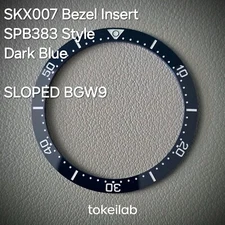 Bezel Insert SKX007 Ceramic BGW9 (SPB383 style) / Sloped / Dark Blue
