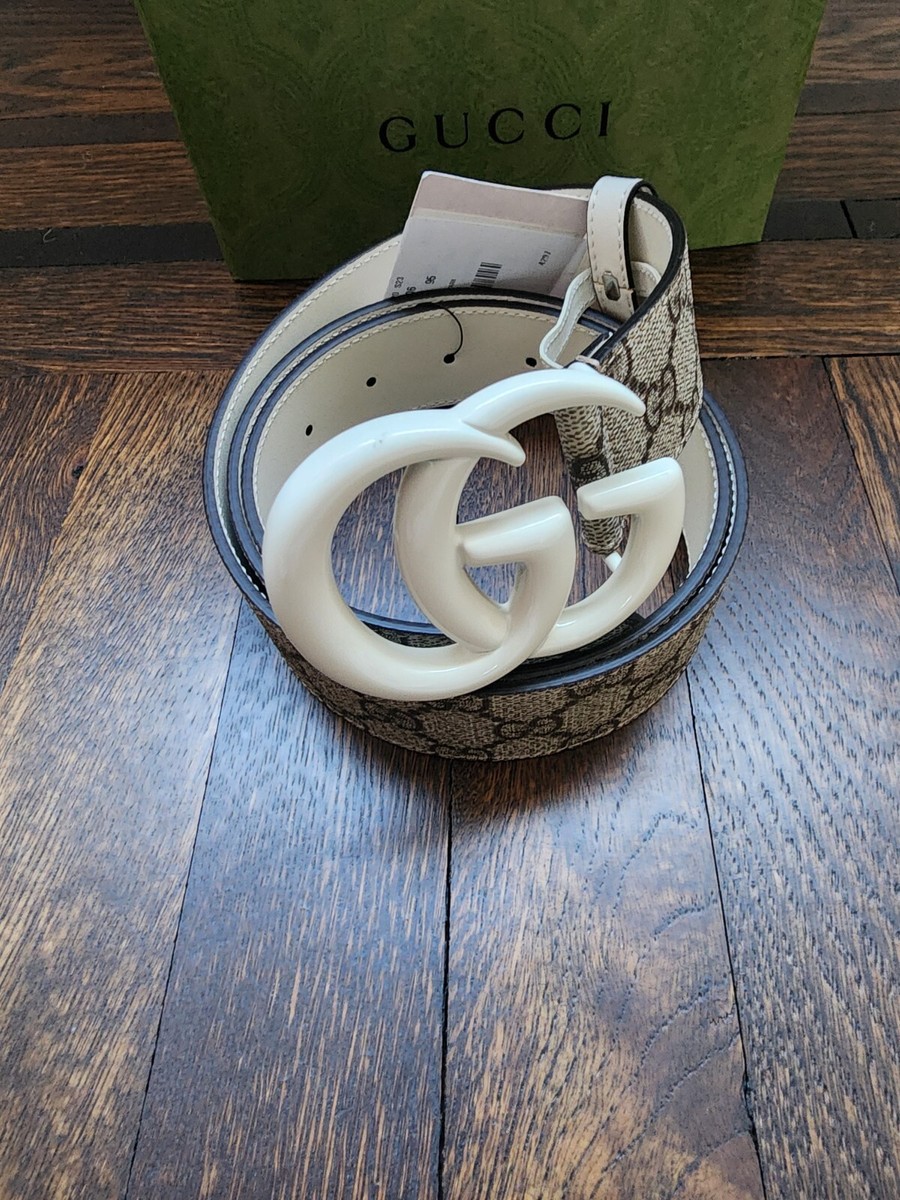 $599 Brand New Gucci GG Marmont Supreme Belt Canvas White 70  display picture 1