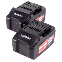 Metabo Akku Set 2X Li-Power Akkupack 18 V 4,0 Ah Cas Li-Ion Akku 2X 625591000