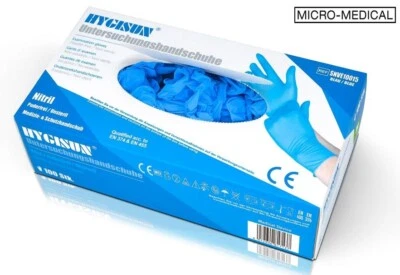 HYGISUN Nitril Untersuchungshandschuh Handschuh Puderfrei unsteril 100 Stück