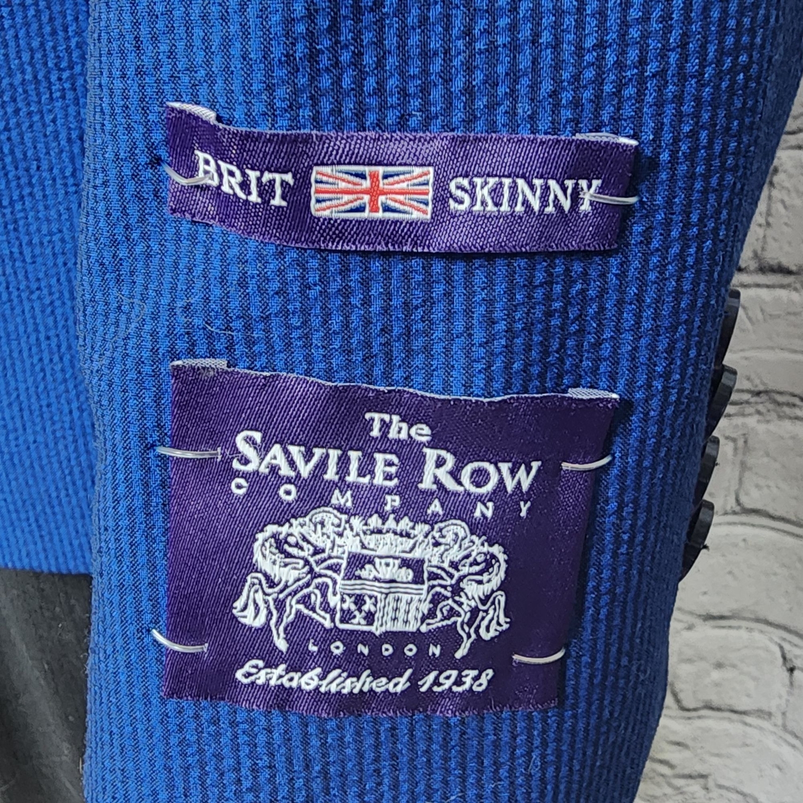 FILA Giacca Savile Row Brixton Blu Navy Due Bottoni Babbocco Uomo 40L Nuova con etichette