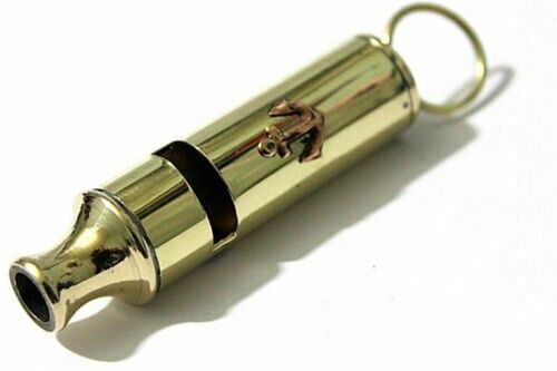 High Quality & Heavy Solid Brass Hunter Whistle --Metropolitan Type Whistle Gift - 第 1/7 張圖片