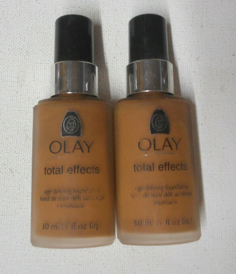 OLAY TOTAL EFFECTS AGE DEFYING FOUNDATION 82 DEEP HONEY unsealed NO CAPS - Image 3 of 3