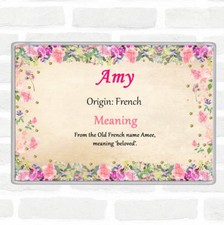 Amy Name Bedeutung Jumbo Kühlschrankmagnet Floral
