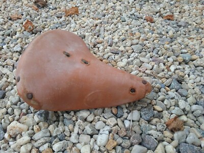 Ancienne selle WOLBER vélo ville marron vélo vintage | UK