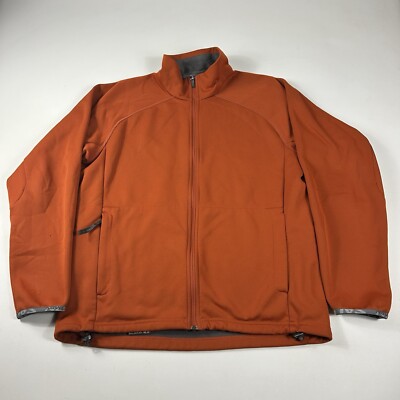 Salomon Sweater Mens Size Large Orange Activewear Full Zip Jacket