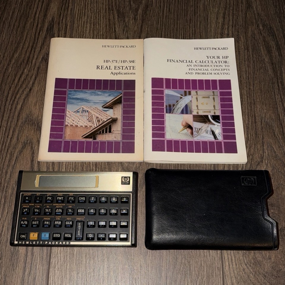 Vintage HP 12C Financial Calculator With Case Works Great With Manuals