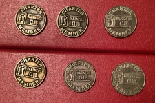 6  PGA Partners Club "CHARTER MEMBER" Golf Ball Markers