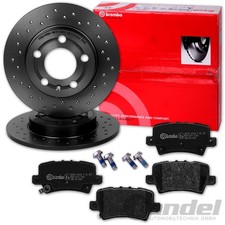 BREMBO Forati Dischi Freno + Pastiglie Posteriore Adatto per Honda Civic 8 FN FK