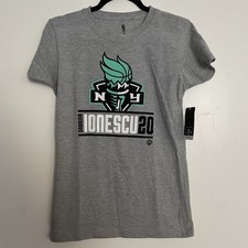Youth Girls’ WNBA New York Liberty Sabrina Ionescu Shirt Gray Size Large 