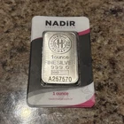 1 Oz .999 Silver Nadir Metal Refinery Bar ~ Sealed in Assay Card Serial Numbers!