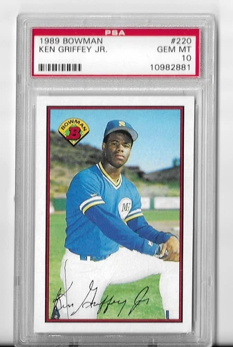 KEN GRIFFEY, JR  1989  Bowman  Baseball  ROOKIE  RC  PSA 10  HOF
