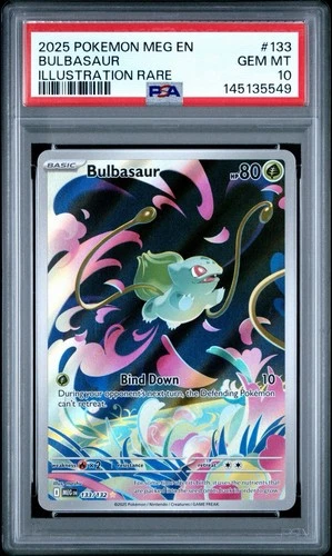 PSA 10 - Bulbasaur Illustration Rare Mega Evolutions Base 133/132 Pokemon TCG