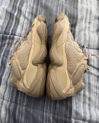 adidas Yeezy 500 Beige Low Top Suede Lace-Up Men's Sneakers Rubber Sole