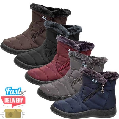Damen Flache Winterstiefel | Wasserdicht, Warm, Schneeschuhe & Stiefeletten