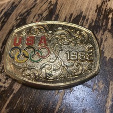 USA 1988 Olympic Games Commemorative Vintage Belt Buckle