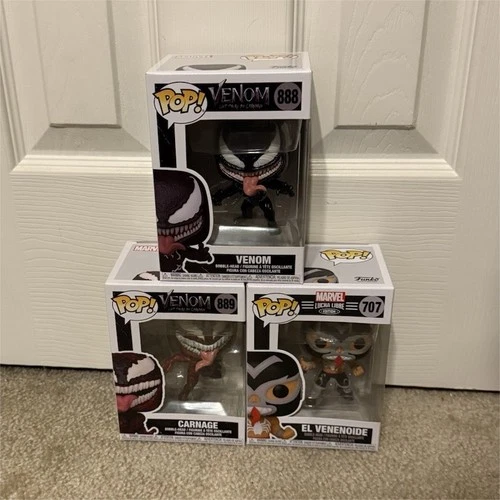 Funko Pop! Marvel Venom, Carnage, El Venenoide Collectible Vinyl Figures Lot