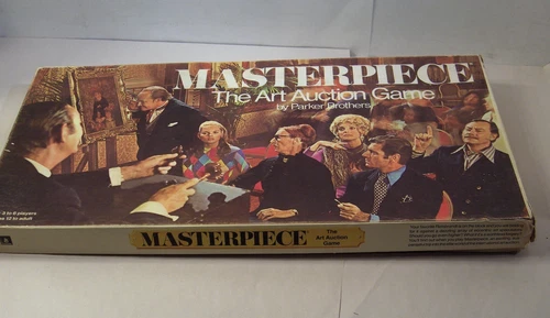 VINTAGE 1970 MASTERPIECE ART AUCTION BOARD GAME 100% COMPLETE - PARKER BROTHERS