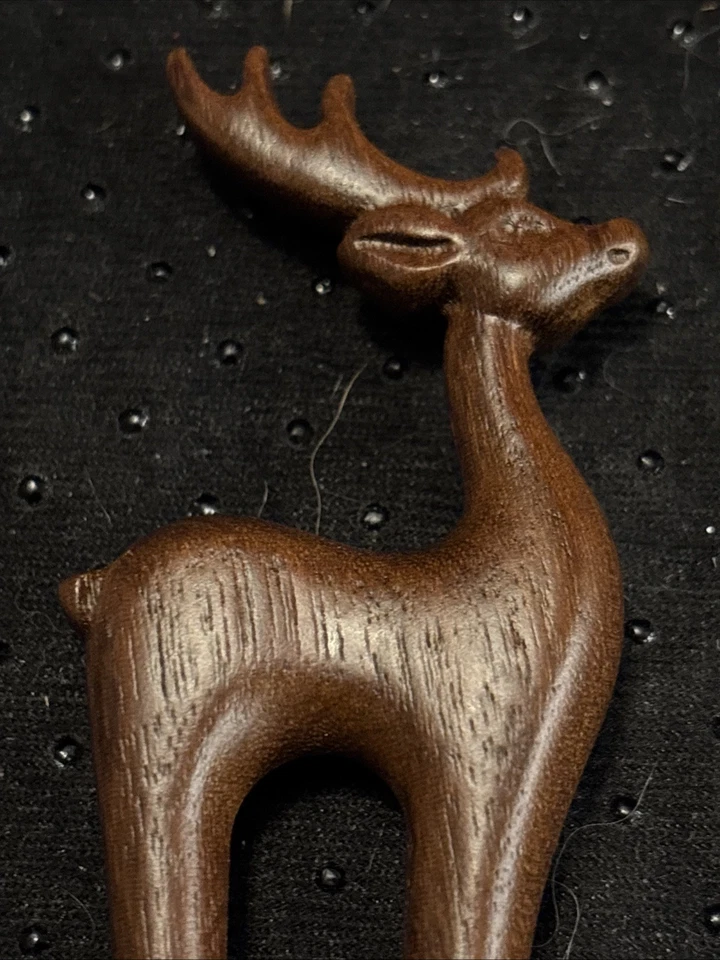 4 palos de madera en forma de U horquillas francesas de madera tallada hechas a mano Foto 4 de 4