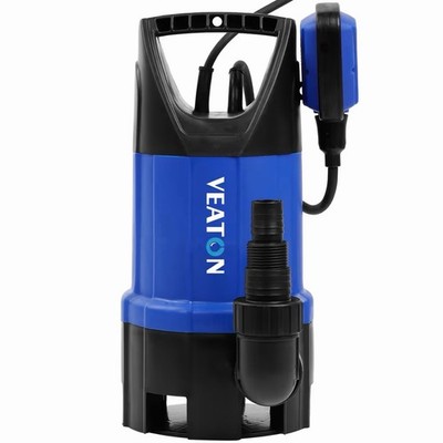 VEATON Tragbare Tauchpumpe 750W 13000L/H, Schmutz-/Sauberwasserpumpe Auto