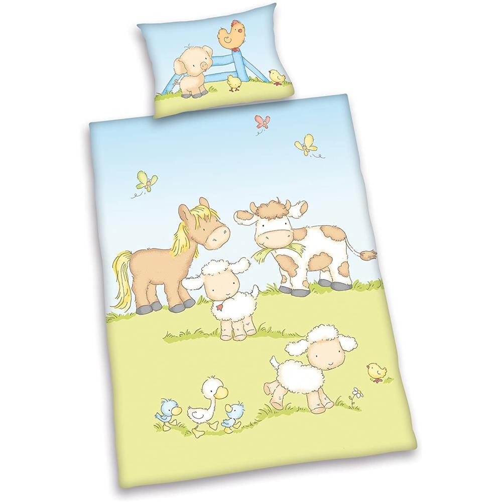 Спальный гарнитур Bauernhoftiere Babybettwsche 40x60100x135 см Baumwolle Bauernhof 6090₽