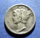 1916-S Mercury Dime  XF