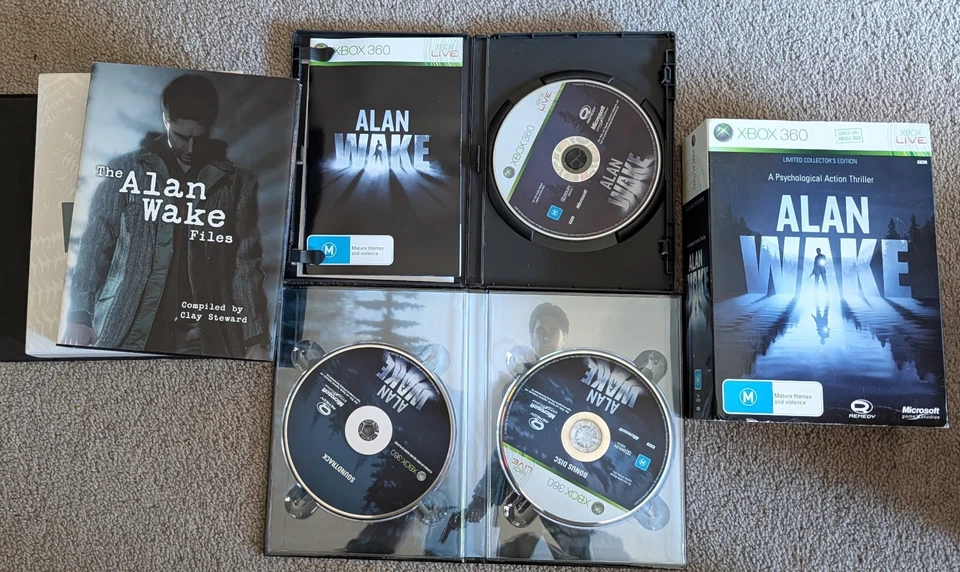 Alan Wake X Box 360 - Limited Collector's Edition Mint Cond. Complete Never Used - image 4 of 4