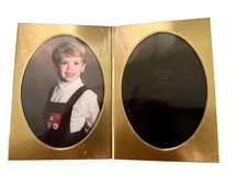 decorel  photo frame double hinged brass metal 3 1/2 X 5 photo frame new