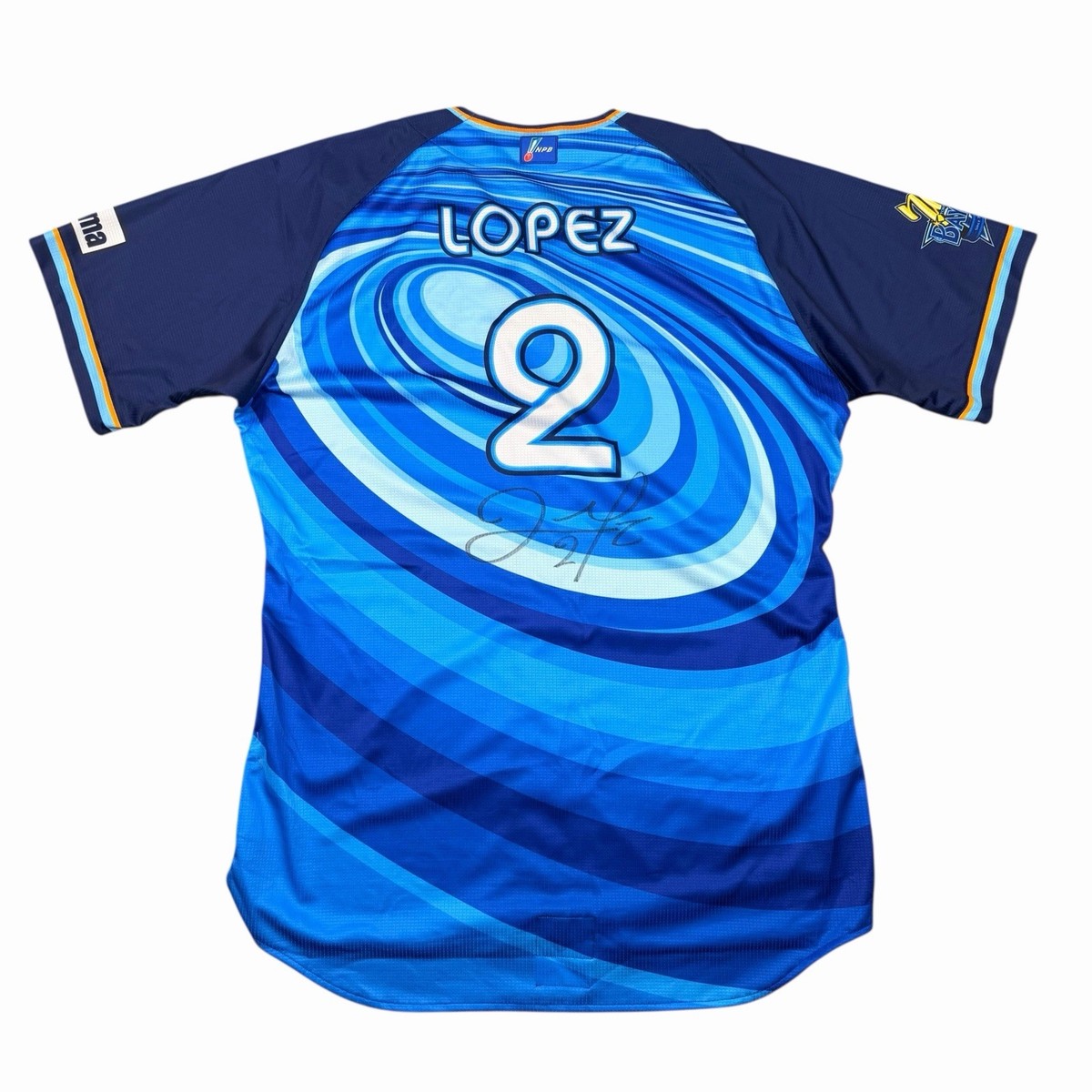 Yokohama Dena BayStars #2 Lopez Signed Game Worn Jersey Descente